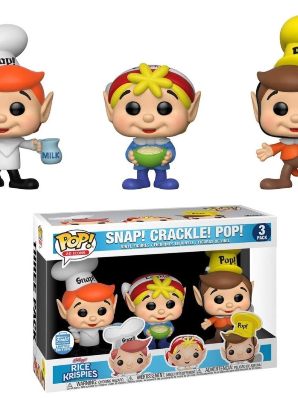 Funko Pop! Ad Icons 3 Pack Rice Krispies Snap! Crackle! Pop Shop Exclusive